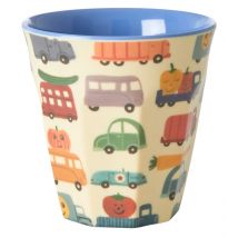 Rice Melamin Becher Happy Cars Medium Melaminbecher Autos Blau Print