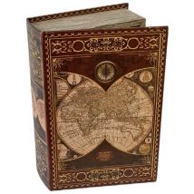 Hohles Buch mit Geheimfach Buchversteck Atlas Antik-Stil 21 cm