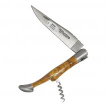 Laguiole en Aubrac Taschenmesser mit Korkenzieher Olivenholz (Olivier) 12 cm