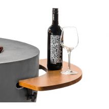 Happy Cocooning Seitentische Holz Ablage für Feuertisch Cone Rund