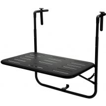 Balkontisch Klappbar Schwarz 43x60 cm – Hängetisch für Geländer