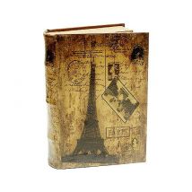 Hohles Buch Geheimfach PARIS EIFFELTURM Nostalgie Buchsafe 25,5cm