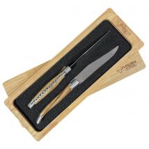 Laguiole en Aubrac Steakmesser Set 2-teilig Olivenholz (Olivier) 23 cm