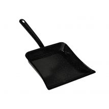 Riess Kehrblech Emaille Staubschaufel Kehrschaufel Kaminschaufel Schwarz