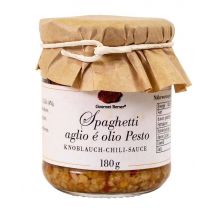 Gourmet Berner Spaghetti aglio é olio Pesto Sauce im Glas 180g