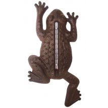 Wandthermometer Frosch Garten Thermometer Gusseisen Antik-Stil Braun