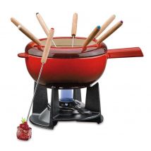 Spring Fondue-Set SAAS-FEE Gusseisen Rot 20 cm