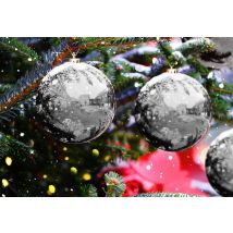 Große Christbaumkugeln Silber Glänzend 6 Stück Weihnachtsbaumkugeln 14cm