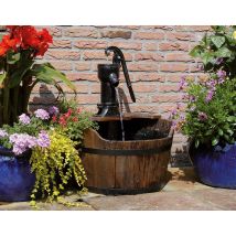 Ubbink AcquaArte Newcastle Gartenbrunnen Set Springbrunnen Holzfass