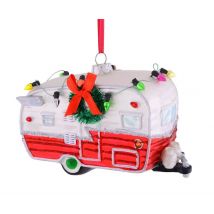 Giftcompany Christbaumschmuck Camping Wohnwagen Glas Christbaumanhänger 13cm