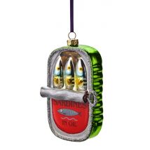 Giftcompany Christbaumschmuck Sardinen in Dose Glas Sardinendose 12cm