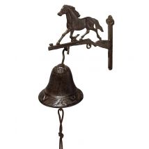 Türglocke Pferd Glocke Rustikal Gusseisen Landhausstil Antik-Stil Braun