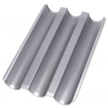 Städter Baguetteblech Baguetteform Antihaftbeschichtet Baguette Backform 37x24cm