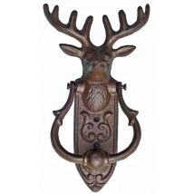 Türklopfer Hirsch Gusseisen Antik-Braun Rentier Nostalgie Landhausstil 24cm