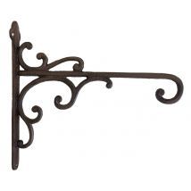 Wandhaken für Blumenampel Blumentopf Gusseisen Landhausstil Braun Wandhalterung