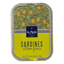 La Perle des Dieux Sardinen in Olivenöl Vierge Extra mit Zitrone - Dose 115 g