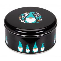 Städter Gebäckdose Wichtel Keksdose Schwarz Rund Weißblech Plätzchendose 22 cm