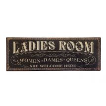 Blechschild LADIES ROOM Schild Toilette Damen Vintage Nostalgie 36x13cm