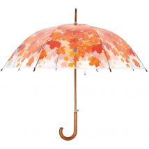 Regenschirm Blätter Herbst Laub Transparent Stockschirm Durchsichtig