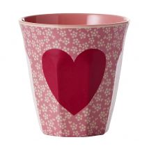 Rice Melamin Becher Heart Two Tone Medium