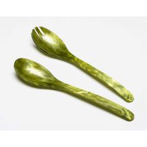 Heim Söhne Salatbesteck Acrylglas Oliv