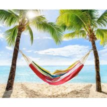 Hängematte XXL für 2 Personen Outdoor Bunte Streifen 200cm x 150cm Bis 240kg