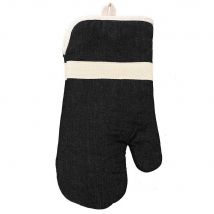 Ofenhandschuh Jennie Schwarz Baumwolle Topfhandschuh Topflappen 18x33cm