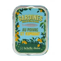 la belle-iloise Sardinen in Traubenkernöl mit Kumquat & grünem Pfeffer-Dose 115 g