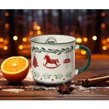 Weihnachtstasse Tasse Weihnachten Schaukelpferd Winter-Kaffeetasse Glühweintasse