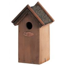 Vogelhaus für Zaunkönige Nistkasten Holz mit Bitumendach 23cm