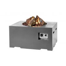 Happy Cocooning Feuertisch rechteckig grau 800 x 600 x 400 mm