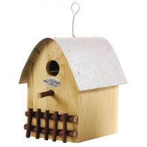 Vogelhaus Nistkasten Holz Natur Vogelfutterhaus 21cm
