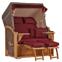 Strandkorb Spiekeroog Teak PE grey Dessin 550