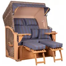 Strandkorb Spiekeroog Teak PE grey Dessin 582