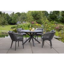 Gartenmöbelset Diningsessel Cadiz mit Tisch Malaga 120 cm