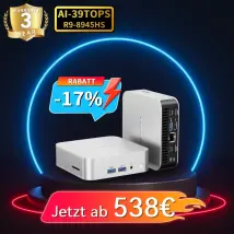 GEEKOM A8 Mini-PC | AMD R9-8945HS | R7-8745HS - R7-8745HS 32GB RAM + 1TB SSD