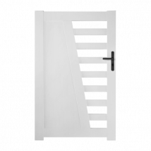 Portillon PVC sur mesure Cambrai - Fabrication Française - Sens d'ouverture au choix - Avec ou sans motorisation - Gefradis