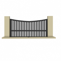 Portail coulissant électrique aluminium anthracite GOM - Fabrication Française - Sens d'ouverture au choix - Avec ou sans motorisation - Gefradis