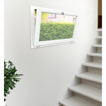 Fenêtre PVC à soufflet - Couleurs & Dimensions sur mesure - Fabrication Française - Vitrage et pose menuiserie au choix - Gefradis