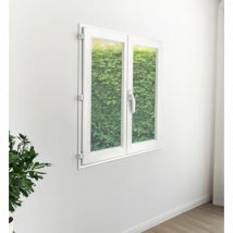 Fenêtre PVC 2 vantaux - Couleurs & Dimensions sur mesure - Fabrication Française - Vitrage et pose menuiserie au choix - Gefradis