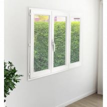 Fenêtre PVC 2 vantaux et 1 fixe latéral droit - Couleurs & Dimensions sur mesure - Fabrication Française - Vitrage et pose menuiserie au choix - Gefr