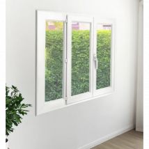 Fenêtre PVC 2 vantaux et 1 fixe latéral gauche - Couleurs & Dimensions sur mesure - Fabrication Française - Vitrage et pose menuiserie au choix - Gef