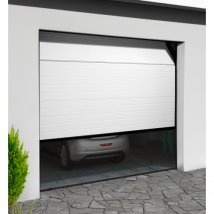 Porte de garage sectionnelle motorisée lignée - Couleurs & Dimensions sur mesure - Fabrication Française - Gefradis