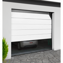Porte de garage sectionnelle motorisée monoligne - Couleurs & Dimensions sur mesure - Fabrication Française - Gefradis