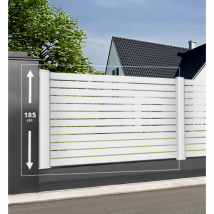Module de clôture horizontale ajourée de H 185