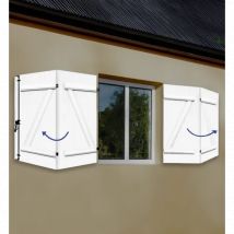 Volet battant à barres et écharpe 4 vantaux - Couleurs & Dimensions sur mesure - Fabrication Française - Gefradis