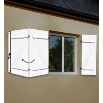 Volet battant à barres et écharpe 3 vantaux - Couleurs & Dimensions sur mesure - Fabrication Française - Gefradis