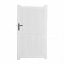 Portillon PVC standard GUÉRANDE blanc hauteur 1600 mm - Fabrication Française - Sens d'ouverture au choix - Avec ou sans motorisation - Gefradis
