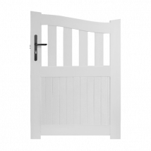 Portillon PVC standard HAMBOURG blanc GALBÉ 1000x1800 mm - Fabrication Française - Sens d'ouverture au choix - Avec ou sans motorisation - Gefradis