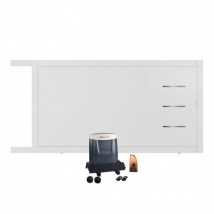 Portail coulissant électrique PVC blanc BRIANCON - Fabrication Française - Sens d'ouverture au choix - Avec ou sans motorisation - Gefradis